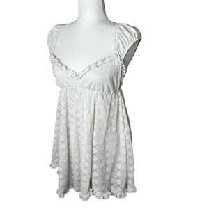 WILD FABLE White Lace Lined Mini Dress Size Small